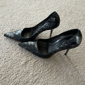 Aldo faux snakeskin metallic stilettos size 37